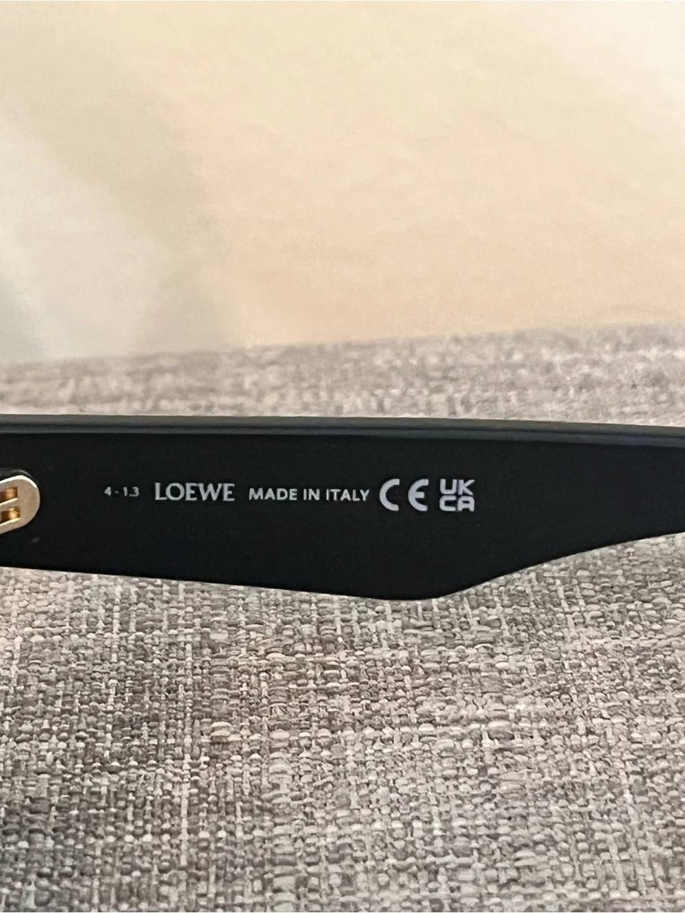 Loewe Glossy Black Rounded Oversized Sunglasses